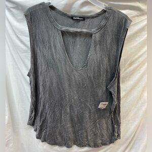 NEW!!! Charlotte Russe Gray peek a boo chest Sleeveless Top ladies sz 3x